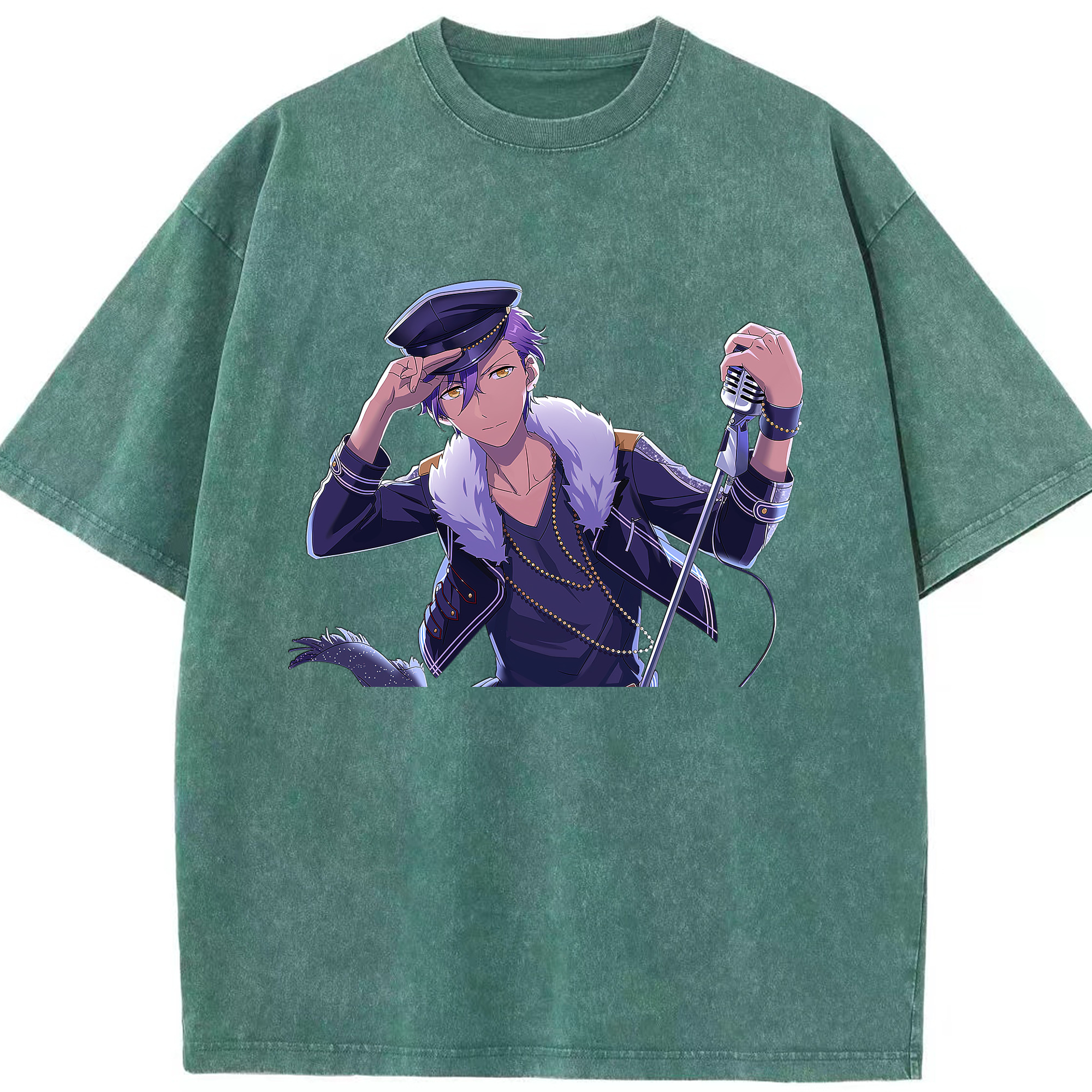 （画像用） あんさんぶるスターズ! Ensemble Stars 綿100% ヴィンテージ風 半袖Tシャツ（フロントプリント）